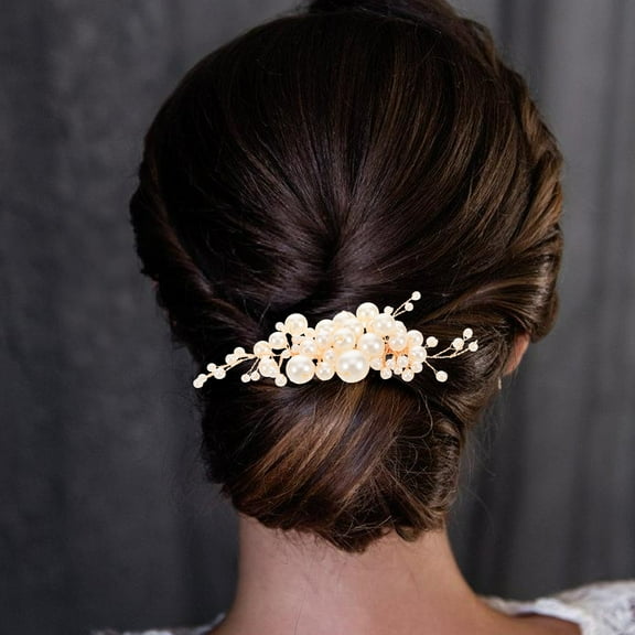 OFFIGAM Elegant Multi Color Plastic Hair Comb Wedding Hair Piece for Brides and Special Events