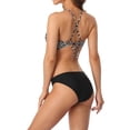 thumbnail image 4 of Sociala High Neck Bikini Top Floral Swimsuits Two Piece Bathing Suits Triangle Bottoms for Women, 4 of 5