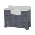 thumbnail image 2 of Zelda 48" Farmhouse Bathroom Vanity with Powder Gray Cabinet and Quartz Top, 2 of 7