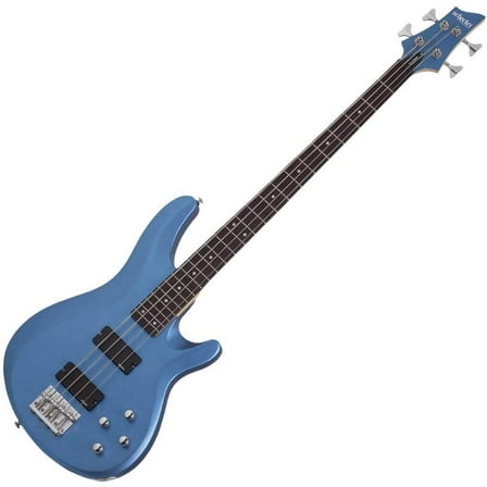 Schecter C-4 Deluxe 4 String Bass Guitar - Satin Metallic Light Blue