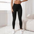 thumbnail image 4 of TOWED22 Leggings for Women with Tummy Control High Waisted Yoga Pants 7/8 Length for Workout(Black,XXL), 4 of 5