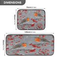 thumbnail image 3 of 2-Piece Kitchen Rugs Set Non-Slip Mats Carpet Floor for Kitchen, Bathroom (19.7"x27.6" & 19.7"x47.2") Red Berries and Robin Birds, 3 of 7