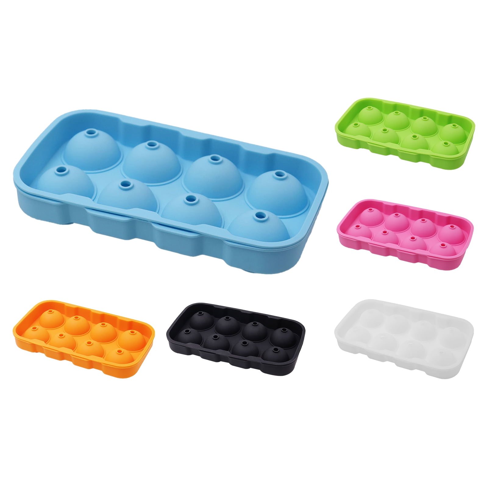 Ice Ball Mold 8Cavity Ice Ball Mold, Flexible Silicone Ice Sphere Tray