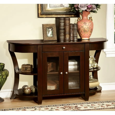 Furniture of America Haley Transitional Console Table, Dark