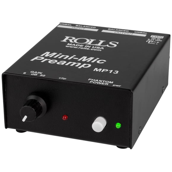 rolls Mini Preamplificador de Micrófono Negro (MP13)
