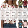 thumbnail image 3 of TOWED22 Christmas Shirts for Women Xmas Holiday T‑Shirt Cute Graphic Tee Top,3XL, 3 of 9