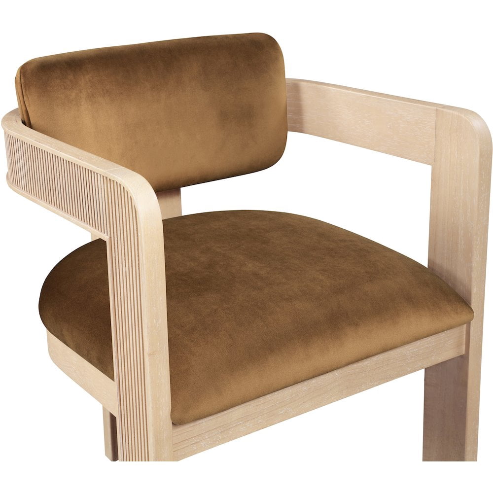Meridian Furniture Sacha Saddle Velvet Dining Chair (Set of 2)