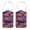 Multi4, variant on RATGON 2 Pack Luggage tag PU Leather with Stainless Steel Loop Pumpkin Blue Magic Hat Travel Trip