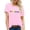 Pink, variant on Trendfront Womens Rainbow Hearts Tee Cute Love Print T Shirt Crewneck Short Sleeve Slouchy Pride Month Festival Summer Casual Tops