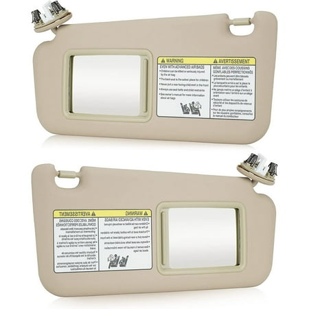 

Beige replacement sun visor left side driver + right side passenger compatible with Toyota Rav4 2016 - 2013 Replace 74320-42501-B2 74310-42452-B2