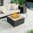 thumbnail image 3 of Outdoor Propane Fire Pit Gas Fire pits & Outdoor Fireplaces 31.5″ Square Fire pit Table, 3 of 8
