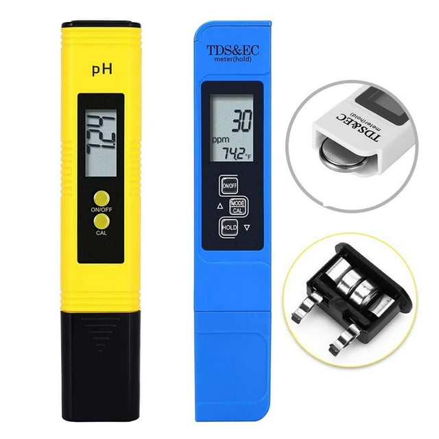 High Accuracy TDS Meter Digital Water Tester Digital 0-14 PH Meter Tester 0-9990ppm TDS&EC LCD Water Purity PPM Aquarium Filter