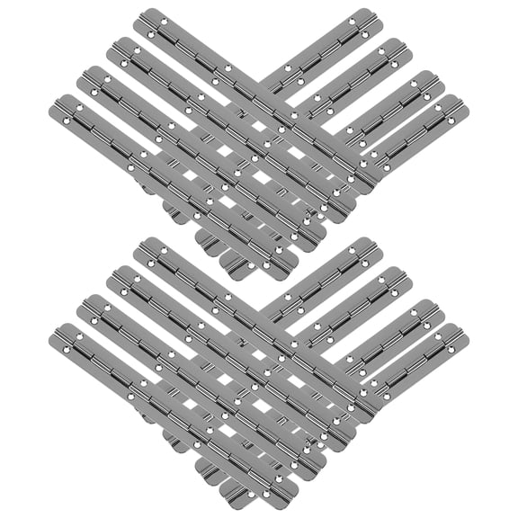 10 Pcs Piano Hinge Long Hinges for Cabinets Continuous Doors 6 Inch Iron