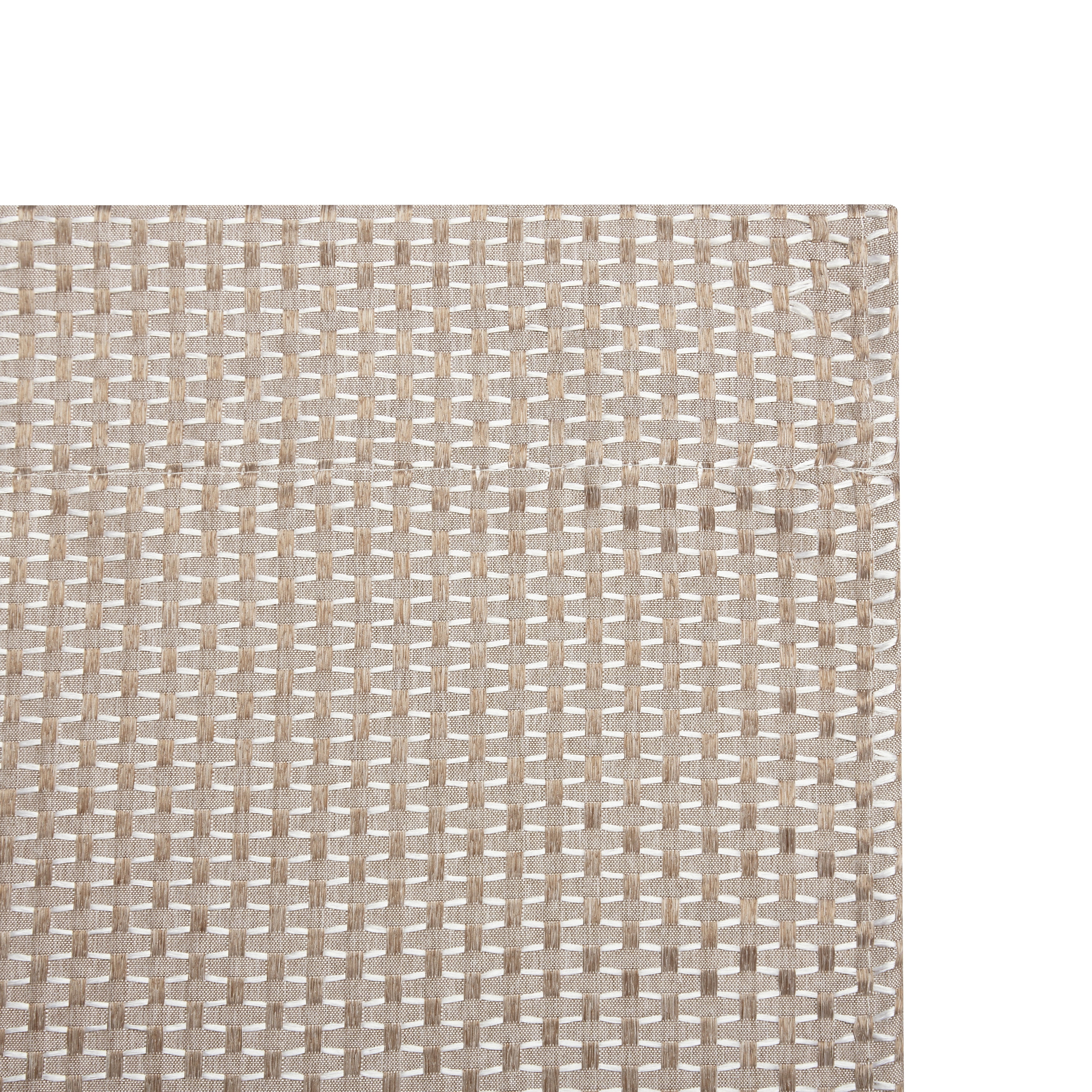 Better Homes & Gardens 4 Piece Taupe Open Stitch & Solid Curtain & Sheer Panel Set, Taupe, 74x63