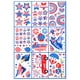 thumbnail image 1 of 104 Uds. Decoraciones adhesivas para ventanas del 4/4 de julio, suministros de decoración para fiestas patrióticas, rojas, blancas y azules, adornos de día independientes, 1 of 6