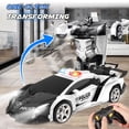 thumbnail image 3 of Transform Remote Control Car - Rc Cars,One-Button Transforming,360° Rotation Drifting,2.4ghz 1:18 Scale,Gift Kids Aged 4-6 Year Old Boys/Girls,Police Car Black, 3 of 9