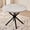 Gray Stone-patterned, variant on 39” Round Dining Table, Modern Small Kitchen Table for 4 with X-Shaped Metal Legs and 1.2" Thickness Tabletop for Kitchen Dining Room, Coffee Table, Brown