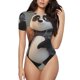 thumbnail image 1 of Fotbe Cartoon Pandas Basketball Body de Mujer con Cuello Redondo y Mangas Cortas, Sin Mangas Ajustado, Suave, Cómodo y Básico-Small, 1 of 7