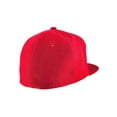 thumbnail image 4 of Top Headwear Plain Flat Bill Fitted Hat, Red 8, 4 of 4