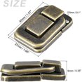 thumbnail image 2 of Toggle Catch Lock (40mm x 27mm) 5Pcs, Iron Hasp Latches - for Cabinets Boxes Suitcases, Bronze Tone, 2 of 5
