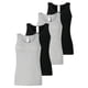 thumbnail image 1 of SCHIESSER Tops para mujer, pack de 4 - 4Pack Tops de tirantes, camiseta interior, algodón elástico, liso Negro/gris M (Medium), 1 of 7