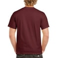thumbnail image 2 of Yiaimeir Men's Casual Short Sleeve Button-Down T-Shirt Classic Fit Breathable Fabric Stylish Design Burgundy Size Options Streetwear,Size S-2XL, 2 of 6