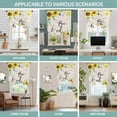thumbnail image 6 of Tie Up Curtains for Windows Sunflower Bee Kind Valance Adjustable Balloon Curtain Watercolor Floral Green Leaves Linen Tie Up Shades for Kitchen Living Room Bedroom Privacy Curtain Drape 34x45 Inch, 6 of 9
