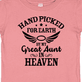 thumbnail image 4 of Inktastic Handpicked for Earth by My Great Aunt in Heaven Boys or Girls Baby T-Shirt, 4 of 5