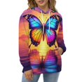 thumbnail image 4 of Dreamy Purple Butterfly Pattern (94)-2 3d Sweatshirts Hoodie Fashion Casual Personality Men's Women Street Hoodie Pullovers Long Sleeve Comfortable Top, 4 of 6