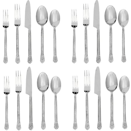 

Gourmet Settings (GS) Tristan 18/10 Stainless Steel 20pc. Flatware Set - Glossy