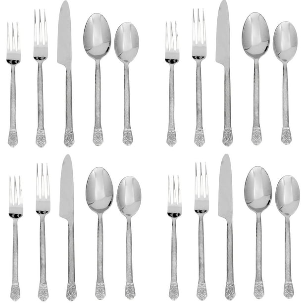 Gourmet Settings (GS) Tristan 18/10 Stainless Steel 20pc. Flatware Set Glossy