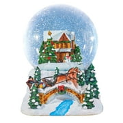 Collections Etc Winter Village Snow Globe - Plays "We Wish You A Merry Christmas"
