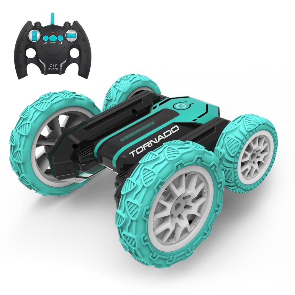 HiFi Sound 2.4GHz Wireless Gizmovine Remote Control Car with Bluetooth Speaker 2 Speed Mode RC Car for Boys Girls Kids Rechargeable Music Toy Vehicles for Home Decoration Green 