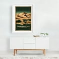 thumbnail image 2 of Crescent Lake Vintage Travel Poster – Oasis of the Gobi - Illustration Desert Travel Poster Landscape Vintage Poster Nature Scenic White Framed Wall Art Print 16 x 24 inches, 2 of 3