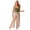 Cream Gold Metallic, variant on Women's Plus Size Metallic Crinkle Cover-Up Pants