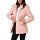 thumbnail image 4 of Abrigo acolchado grueso de invierno para mujer INSPIRE CHIC con capucha de piel sintética removible, chaqueta parka cálida M Rosa, 4 of 6