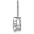 thumbnail image 2 of 14K White Gold necklace Cable with pendant Diamond, Lab Grown Round 28 in 1 mm 18, 2 of 2
