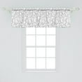 thumbnail image 2 of Ambesonne Monochrome Window Valance, Swirls Ornamental Curls, 42" x 18", Charcoal Grey and White, 2 of 3
