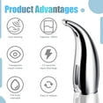 thumbnail image 2 of 300mL Infrared Automatic Hand-free Touchless Soap Dispenser, Dish Liquid Lotion Gel / Shampoo / Chamber Auto Hand Soap Dispenser for Bathroom Kitchen, 2 of 8