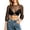 Black, variant on Women's Elegant Crop Layer Tops Oktoberfest Bavarian Traditional Dirndl Blouse,Black