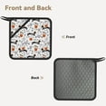 thumbnail image 2 of Sikiie Halloween Dachshund Pot Holders Kitchen Insulation Mats Heat Resistant Pot-Holder Oven Anti-Scald Pads for Cooking Baking, 7.1*7.1inch, 2 of 8