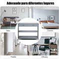 thumbnail image 4 of Costway Mesa Auxiliar con 1 Cajón y 2 Repisas Mesa para Entrada con Diseño en X para Entrada Salón y Pasillo Gris 100 x 30 x 80 cm, 4 of 10