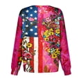 thumbnail image 5 of 4th Of July Scrub Jackets for Women Long Sleeve Summer Usa Flag Graphic Scrub Nurse Crew Neck Long Sleeve Nursing Uniforms Patriotic Memorial Day Scrub Shirts, 5 of 5