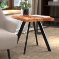thumbnail image 4 of Rustic Industrial Solid Wood Accent Table in Natural, 4 of 7