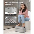 thumbnail image 6 of MR.SIGA Toilet Stool Squat Adult, Bathroom Stool Heavy Duty, Anti Slip Toilet Step for Bathroom, Toddler Step Stool for Kids, Light Gray & Dark Gray, 6 of 6