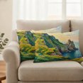 thumbnail image 5 of Green Mountains Outdoor Waterproof Throw Pillow Covers 20x12 Set of 2, Elegant Summer Botanical Modern Art Decorative Pillowcases Cushion Pillowcase for Couch Sofa Patio Outside Pillow Protector, 5 of 9