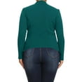 thumbnail image 4 of Women's Plus Size Casual Long Sleeves Open Front Solid Office Work Wear Blazer Jacket, 4 of 5
