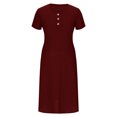 thumbnail image 4 of Robe d'Été Décontractée à Œillets pour Femmes, Robe Maxi Brodée Boho, Robe Longue Plissée, Vêtements Tendance pour Vacances à la Plage 2025, 4 of 6