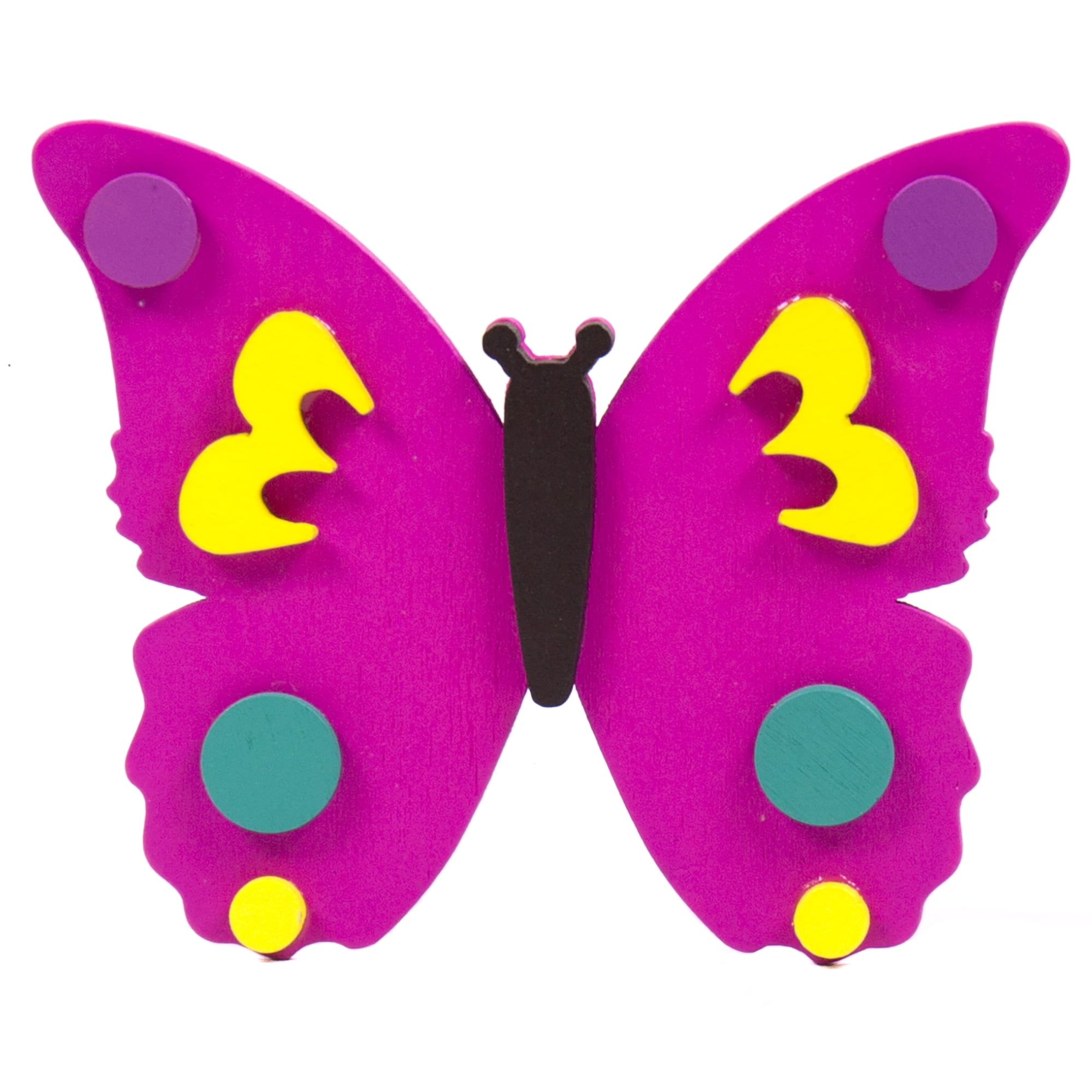 Hello Hobby Wood Butterfly Shape, Pre-Painted, 4 in. x 4 in.