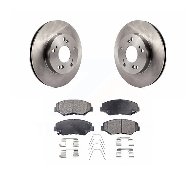 Front Disc Brake Rotors And Semi-Metallic Pads Kit For 2013 Honda Civic DX HF